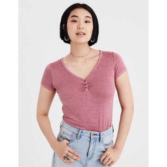 American Eagle Outfitters Tops - American Eagle Outfitters Soft & Sexy V-neck Top
